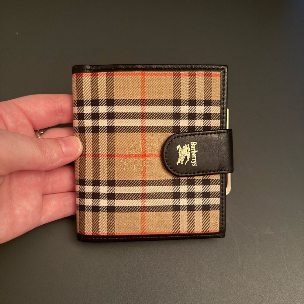 Burberrys Haymarket Check French Wallet Coin Purse Vintage Nova Check